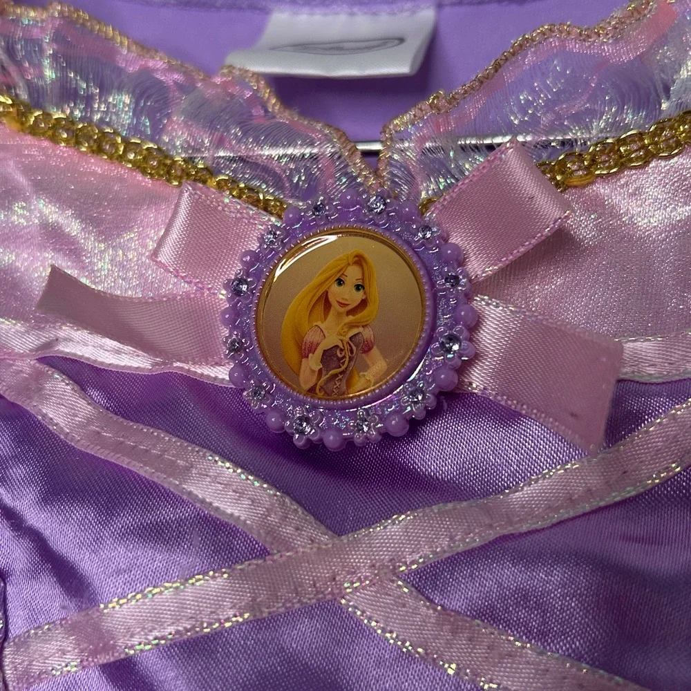 Disney Rapunzel Princess Dress Kids 4 Purple Satin Tulle Halloween Costume